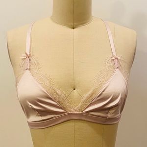 Light Pink Satin Bra